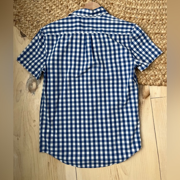 J Crew crewcuts blue check boys button down shirt - Picture 2 of 7